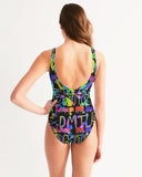 DMTL NEON RAINBOW Women's One-Piece Swimsuit - DMTL CLOTHING AND APPAREL