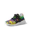 DMTL Men's Neon Paint Drip  Two-Tone Sneaker - DMTL CLOTHING AND APPAREL