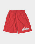 DO MORE TALK LESS CITY  EDITION LOGO RED Men's LITE  Jogger Shorts - DMTL CLOTHING AND APPAREL