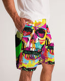 DO MORE TALK LESS COLORFUL SKULL Men's Jogger Shorts - DMTL CLOTHING AND APPAREL