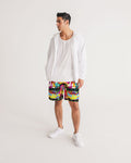 DO MORE TALK LESS COLORFUL SKULL Men's Jogger Shorts - DMTL CLOTHING AND APPAREL