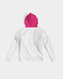 DMTL SILENCE IS GOLDEN   White with Pink Hood Women's Hoodie - DMTL CLOTHING AND APPAREL