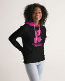 DMTL SILENCE IS GOLDEN BLACK WITH PINK HOOD  Women's Hoodie - DMTL CLOTHING AND APPAREL