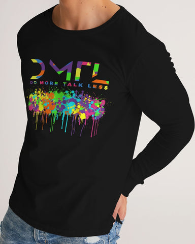 DMTL COLORFUL LOGO DRIP Men's Long Sleeve Tee - DMTL CLOTHING AND APPAREL