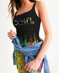 DMTL Paint Splatter Women's Midi Bodycon Dress - DMTL CLOTHING AND APPAREL