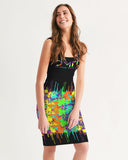 DMTL Paint Splatter Women's Midi Bodycon Dress - DMTL CLOTHING AND APPAREL