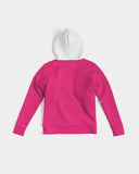 DMTL SILENCE IS GOLDEN PINK WITH WHITE WOMEN'S HOODIE - DMTL CLOTHING AND APPAREL