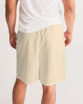 DO MORE  TALK LESS HAVE A HEART  UNISEX  LIGHT BEIGE JOGGER SHORTS - DMTL CLOTHING AND APPAREL