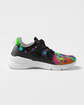 DMTL Men's Neon Paint Drip  Two-Tone Sneaker - DMTL CLOTHING AND APPAREL