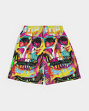 DO MORE TALK LESS COLORFUL SKULL Men's Jogger Shorts - DMTL CLOTHING AND APPAREL