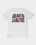 DMTL ASSETS OVER LIABILITIES WHITE T-SHIRT - DMTL CLOTHING AND APPAREL