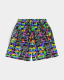 DO MORE TALK LESS RAINBOW DRIP LOGO Men's Jogger Shorts - DMTL CLOTHING AND APPAREL