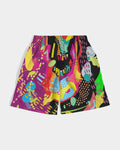 DO MORE TALK LESS COLORFUL SKULL Men's Jogger Shorts - DMTL CLOTHING AND APPAREL