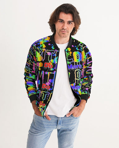 DMTL Neon Logo Men's Bomber Jacket - DMTL CLOTHING AND APPAREL