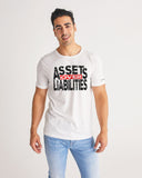 DMTL ASSETS OVER LIABILITIES WHITE T-SHIRT - DMTL CLOTHING AND APPAREL