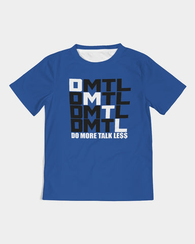 DO MORE TALK LESS SIGNITURE LOGO Blue Kids Tee - DMTL CLOTHING AND APPAREL