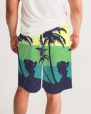 DO MORE TALK LESS HUSTLERS  PARADISE Men's Jogger Shorts - DMTL CLOTHING AND APPAREL