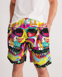 DO MORE TALK LESS COLORFUL SKULL Men's Jogger Shorts - DMTL CLOTHING AND APPAREL