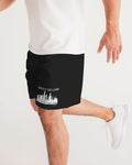 DO MORE TALK LESS CITY EDITION LOGO LITE  BLACK JOGGER SHORTS - DMTL CLOTHING AND APPAREL