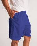 DO MORE TALK LESS CITY EDITION LOGO IN ROYAL BLUE LITE Men's Jogger Shorts - DMTL CLOTHING AND APPAREL