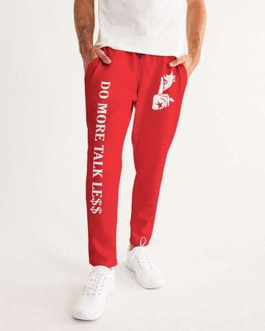 DMTL SILENCE IS GOLDEN RED JOGGERS - DMTL CLOTHING AND APPAREL