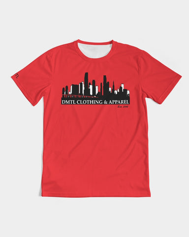 DO MORE TALK LESS  CITY EDITION LOGO RED UNISEX TEE - DMTL CLOTHING AND APPAREL