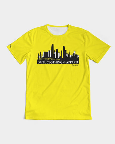 DO MORE TALK LESS CITY EDITION LOGO MUSTARD YELLOW UNISEX TEE - DMTL CLOTHING AND APPAREL