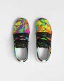 DMTL Men's Neon Paint Drip  Two-Tone Sneaker - DMTL CLOTHING AND APPAREL