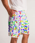 DO MORE TALK LESS  RAINBOW Print Men's Jogger Shorts - DMTL CLOTHING AND APPAREL