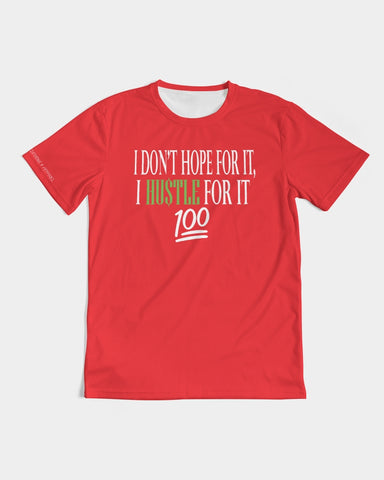 DO MORE TALK LESS I HUSTLE FOR IT RED UNISEX  Tee - DMTL CLOTHING AND APPAREL