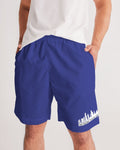 DO MORE TALK LESS CITY EDITION LOGO IN ROYAL BLUE LITE Men's Jogger Shorts - DMTL CLOTHING AND APPAREL