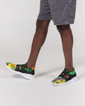 DMTL Men's Neon Paint Drip  Two-Tone Sneaker - DMTL CLOTHING AND APPAREL