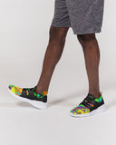 DMTL Men's Neon Paint Drip  Two-Tone Sneaker - DMTL CLOTHING AND APPAREL