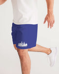 DO MORE TALK LESS CITY EDITION LOGO IN ROYAL BLUE LITE Men's Jogger Shorts - DMTL CLOTHING AND APPAREL