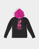 DMTL SILENCE IS GOLDEN BLACK WITH PINK HOOD  Women's Hoodie - DMTL CLOTHING AND APPAREL