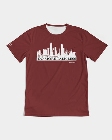 DO MORE TALK LESS CITY EDITION LOGO BURGANDY UNISEX TEE - DMTL CLOTHING AND APPAREL