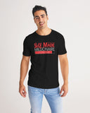 DMTL SELF MADE Men's Tee with Red Letters - DMTL CLOTHING AND APPAREL