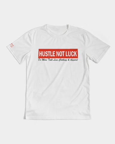 HUSTLE NOT LUCK DMTL WHITE UNISEX  Tee - DMTL CLOTHING AND APPAREL