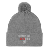 DMTL I DONT HOPE FOR IT Pom-Pom Beanie - DMTL CLOTHING AND APPAREL