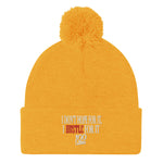 DMTL I DONT HOPE FOR IT Pom-Pom Beanie - DMTL CLOTHING AND APPAREL