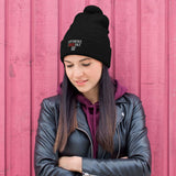 DMTL I DONT HOPE FOR IT Pom-Pom Beanie - DMTL CLOTHING AND APPAREL