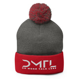 DMTL  LOGO Pom-Pom Beanie - DMTL CLOTHING AND APPAREL