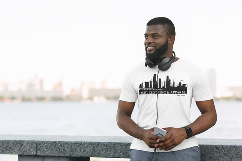 DO MORE TALK LESS CITY LOGO EDITION Men's Tee - DMTL CLOTHING AND APPAREL