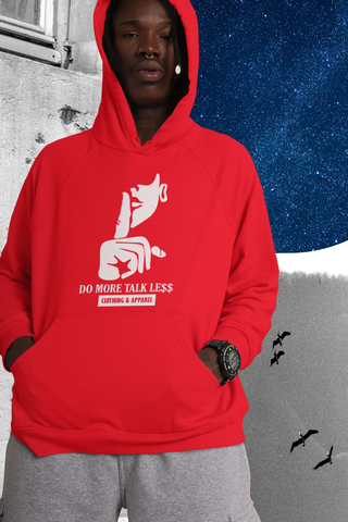 DMTL SILENCE IS GOLDEN RED Men's Hoodie - DMTL CLOTHING AND APPAREL