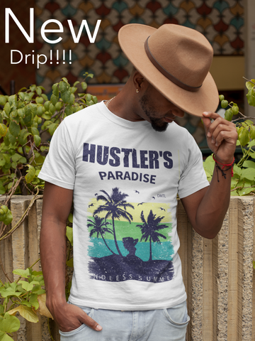 DO MORE TALK LESS  HUSTLER'S  PARADISE Men's Tee - DMTL CLOTHING AND APPAREL